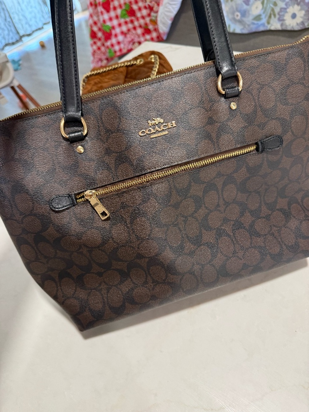 Brown COACH tote bag